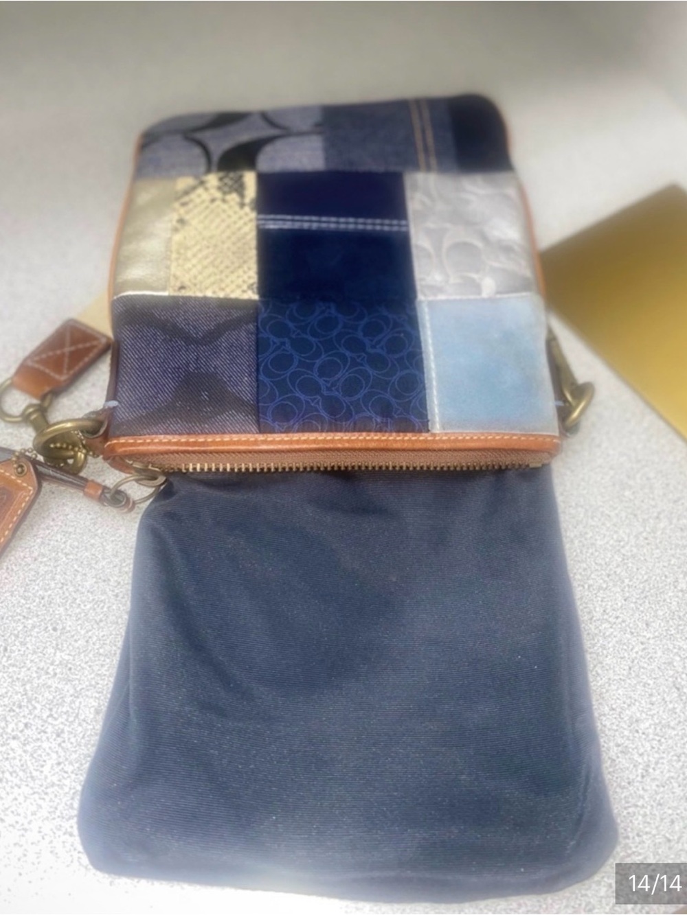 Limited Edition Coach Signature Denim Patchwork Swingpack Crossbody Bag - Picture 12 of 12